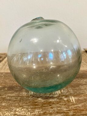 Glass Orb Decoration Beach Nautical Decor 3.5”